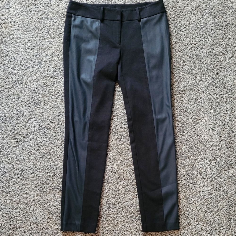 NEW Ann Taylor Leather Panel Pants